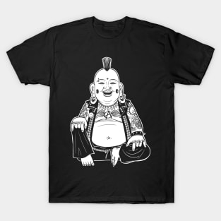 Punk Buddha with cool Piercing Expander and Tattoos T-Shirt